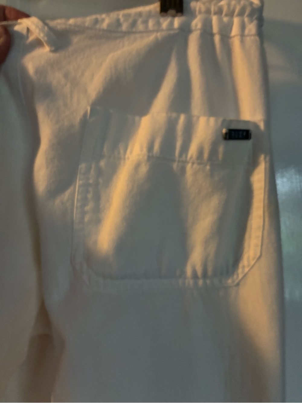 White Roxy Drawstring Beach Pants - Picture 11 of 15